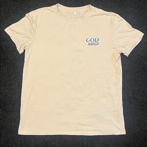 Beige 'God is Good' T-Shirt
